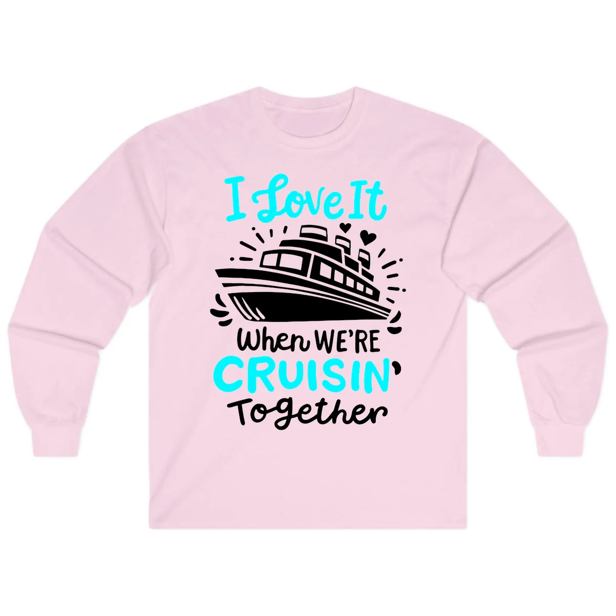 Cruisin' Together Love Boat Long Sleeve in Light Pink