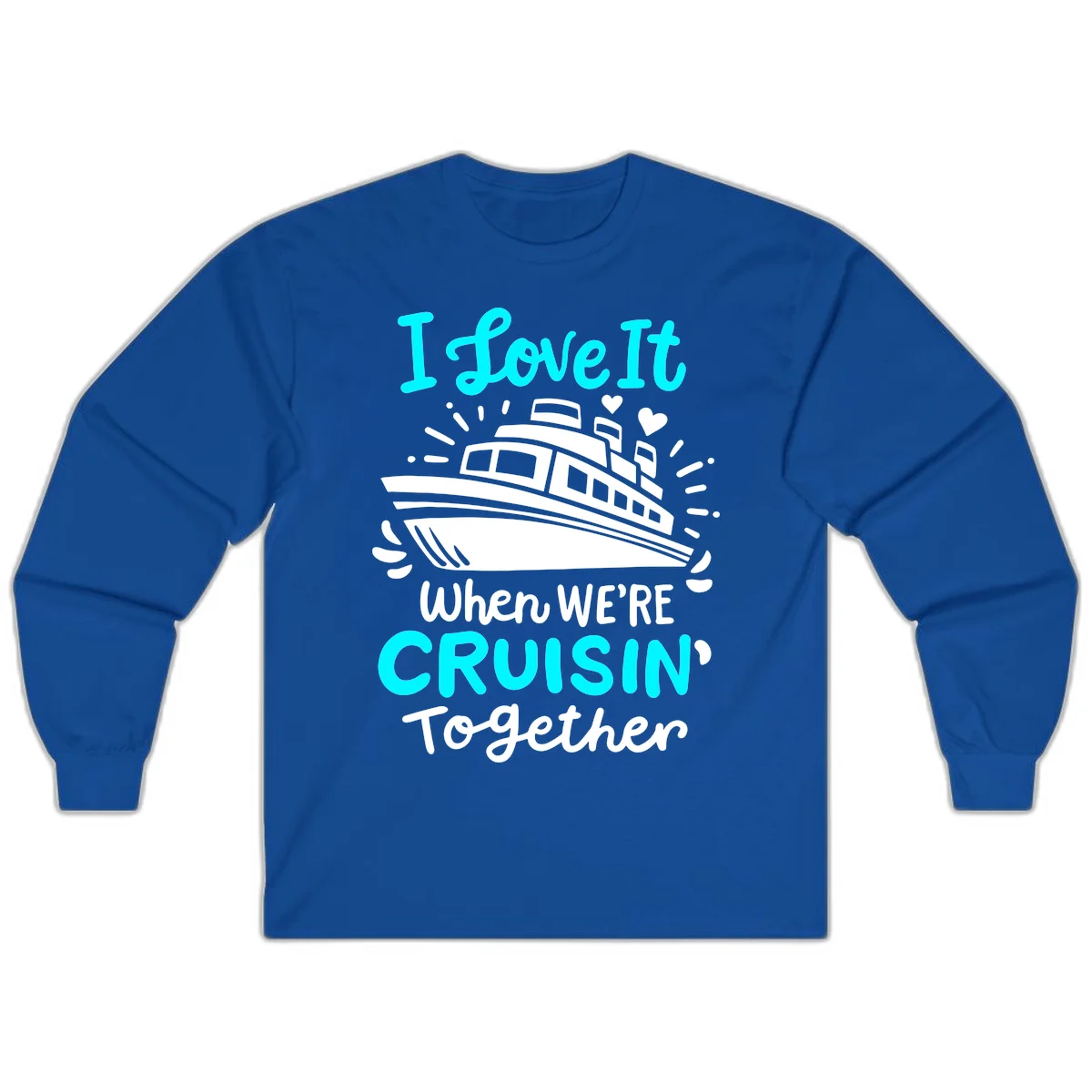 Cruisin' Together Love Boat Long Sleeve in Royal