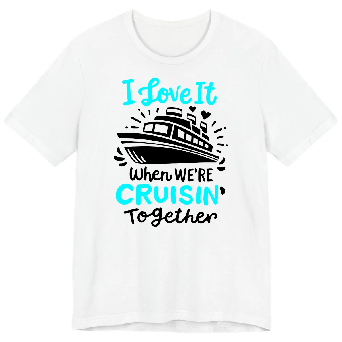 Cruisin' Together Love Boat Premium T-Shirt in White