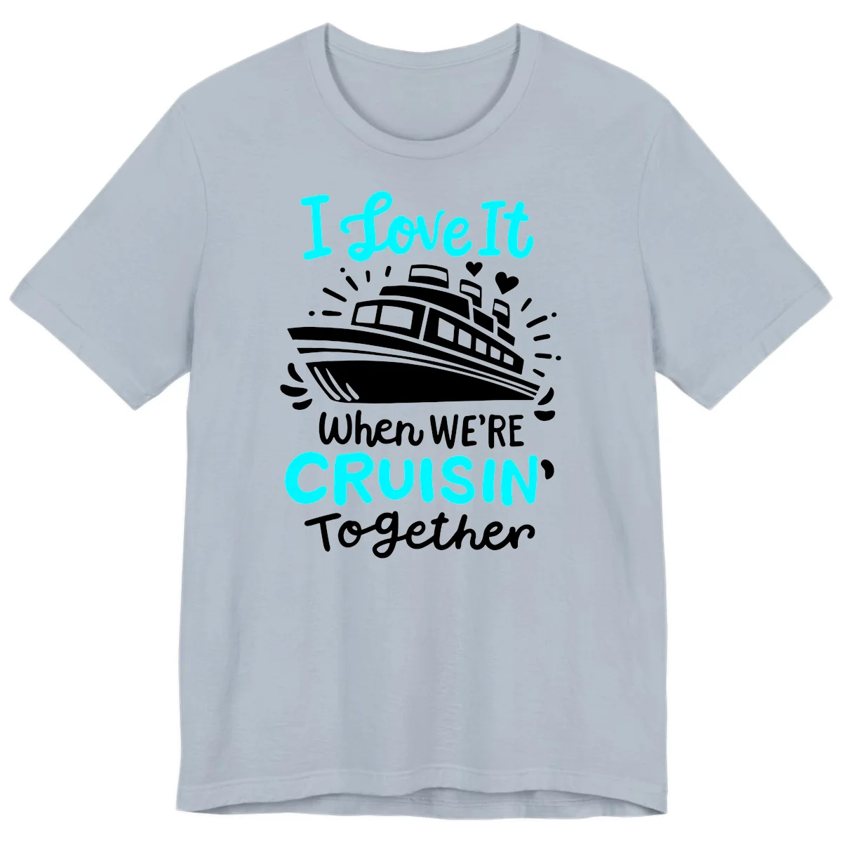Cruisin' Together Love Boat Premium T-Shirt in Light Blue