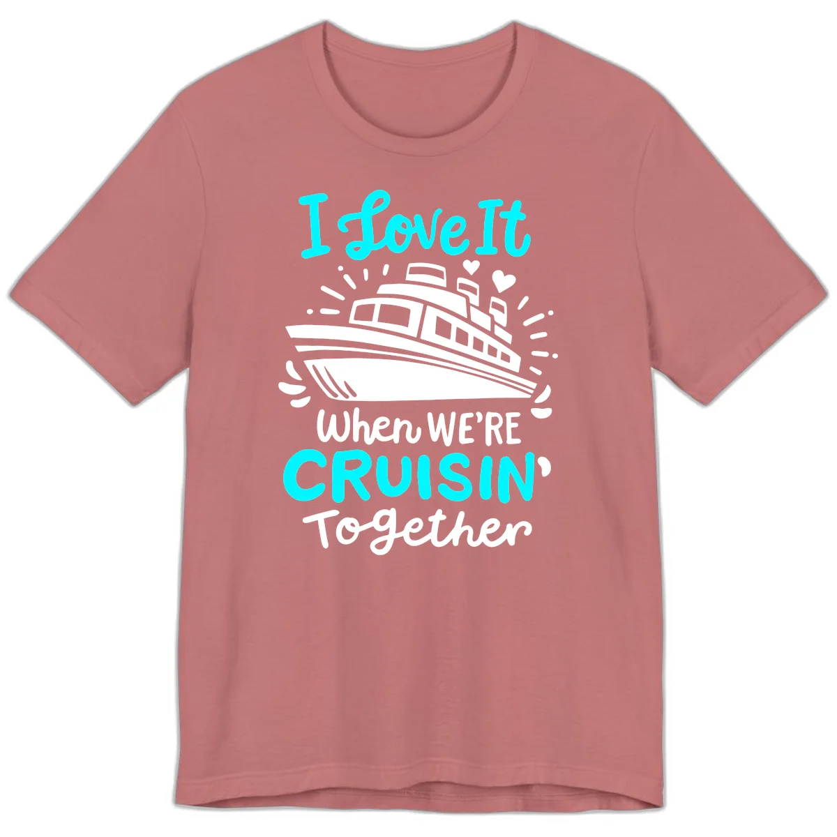 Cruisin' Together Love Boat Premium T-Shirt in Mauve