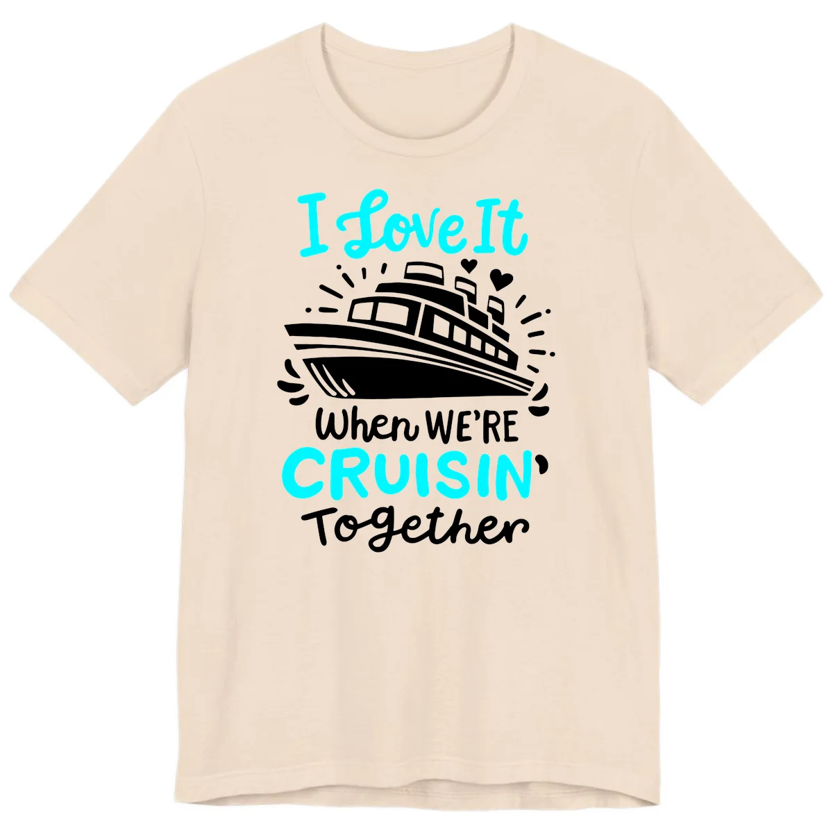Cruisin' Together Love Boat Premium T-Shirt in Soft Cream