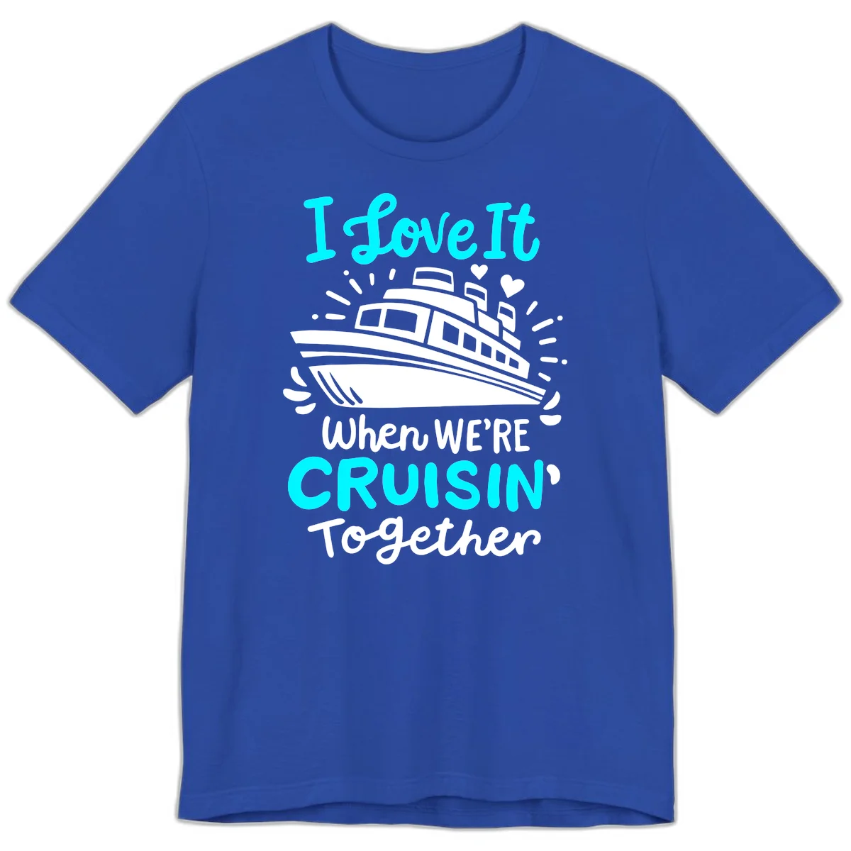 Cruisin' Together Love Boat Premium T-Shirt in True Royal
