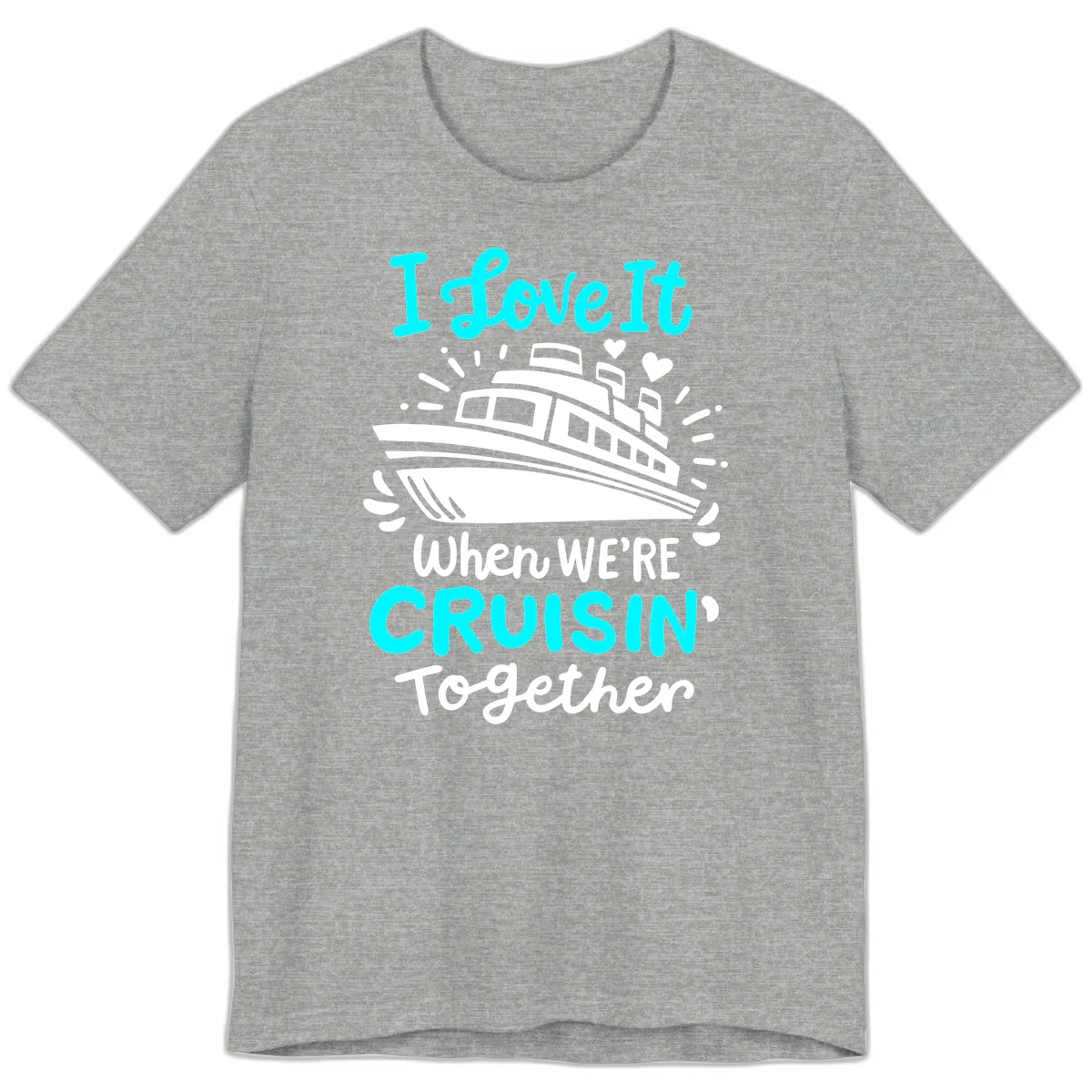 Cruisin' Together Love Boat Premium T-Shirt in Athletic Heather