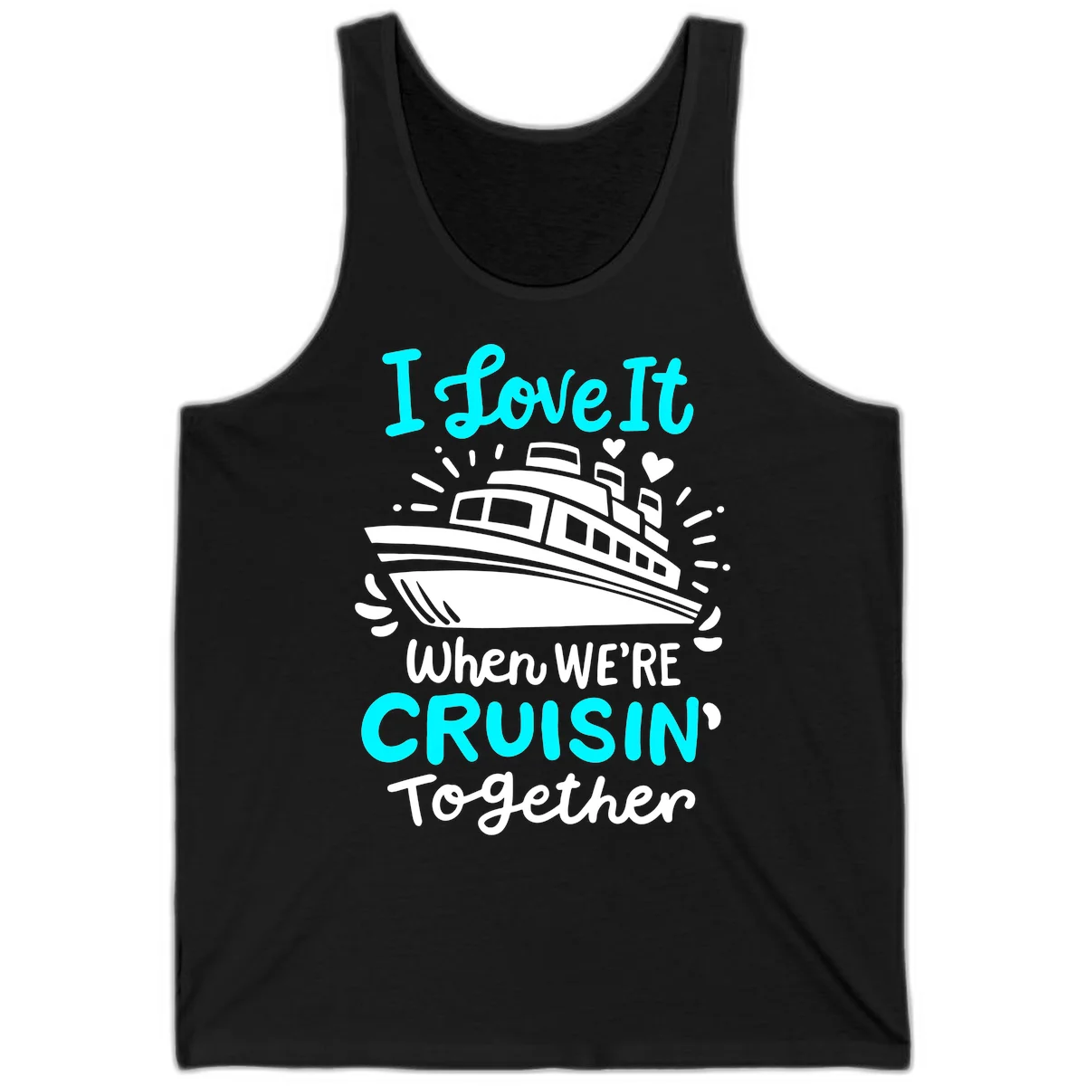 Cruisin' Together Love Boat Tank in Black