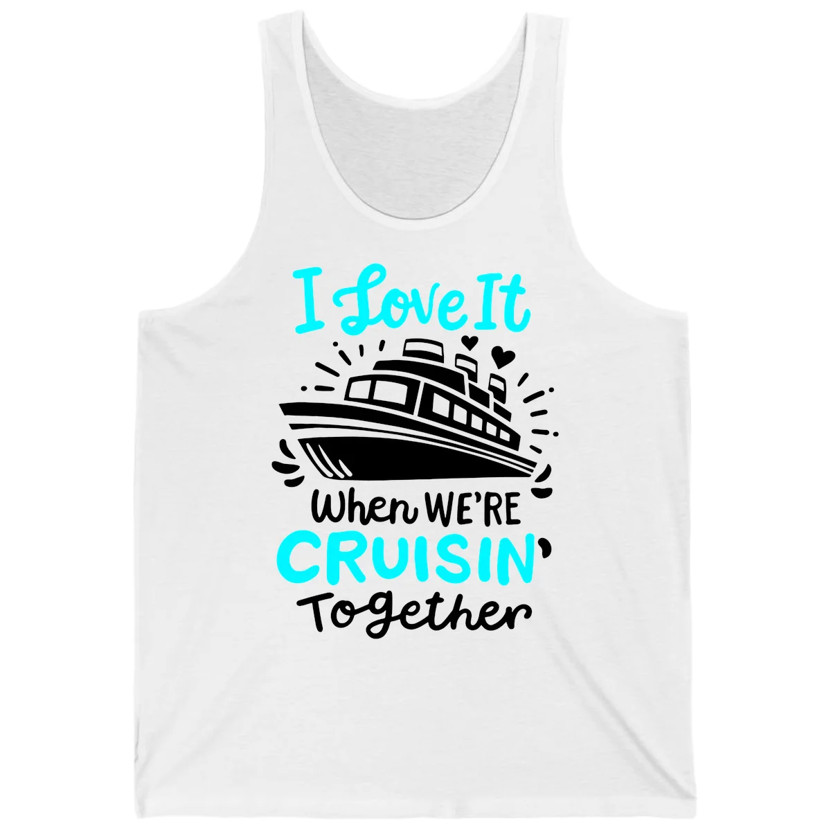 Cruisin' Together Love Boat Tank in White
