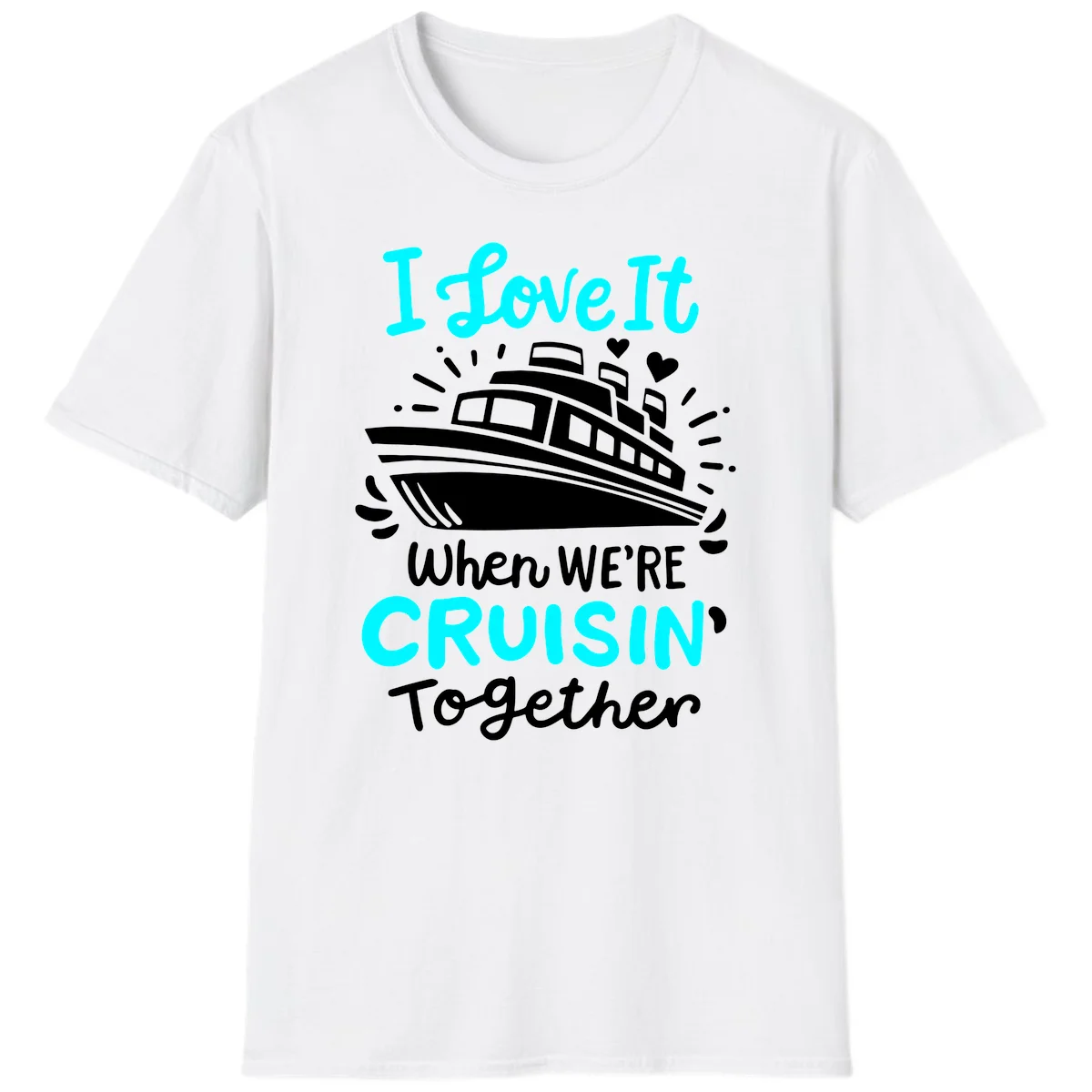 Cruisin' Together Love Boat T-Shirt in White