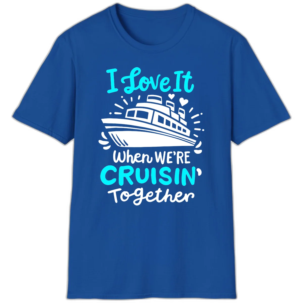 Cruisin' Together Love Boat T-Shirt in Royal