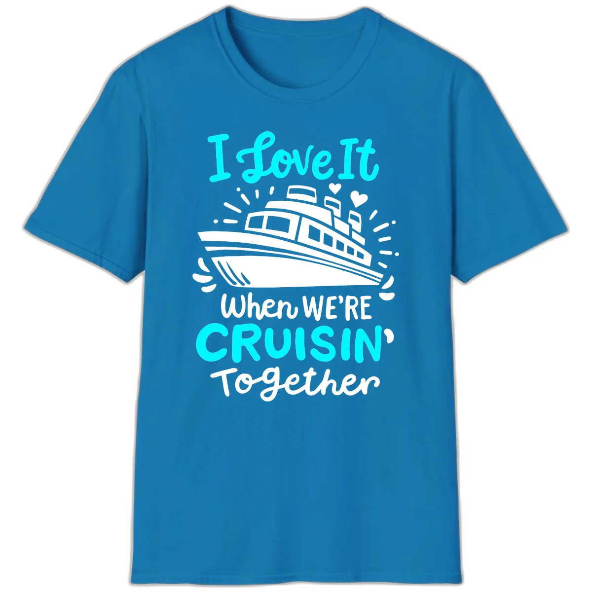 Cruisin' Together Love Boat T-Shirt in Sapphire