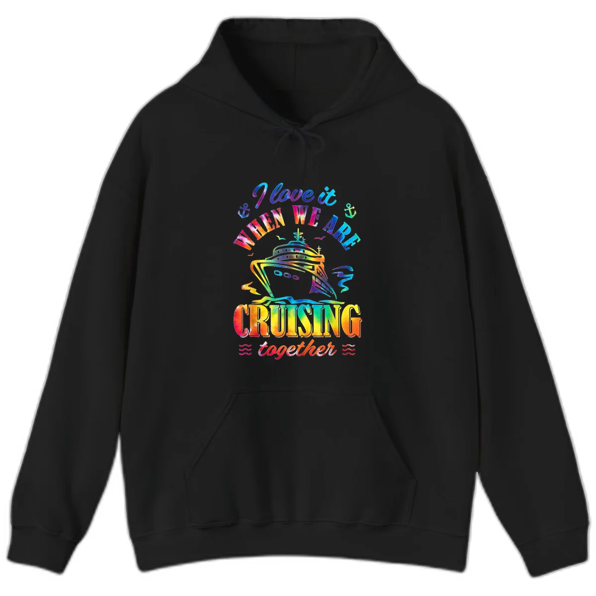 I Love It When We're Cruising Together Hoodie in Black