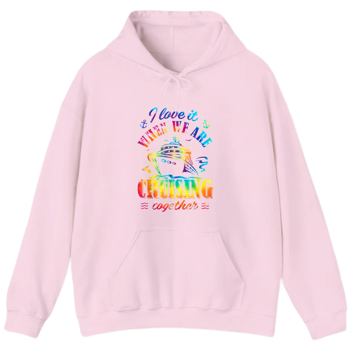 I Love It When We're Cruising Together Hoodie in Light Pink