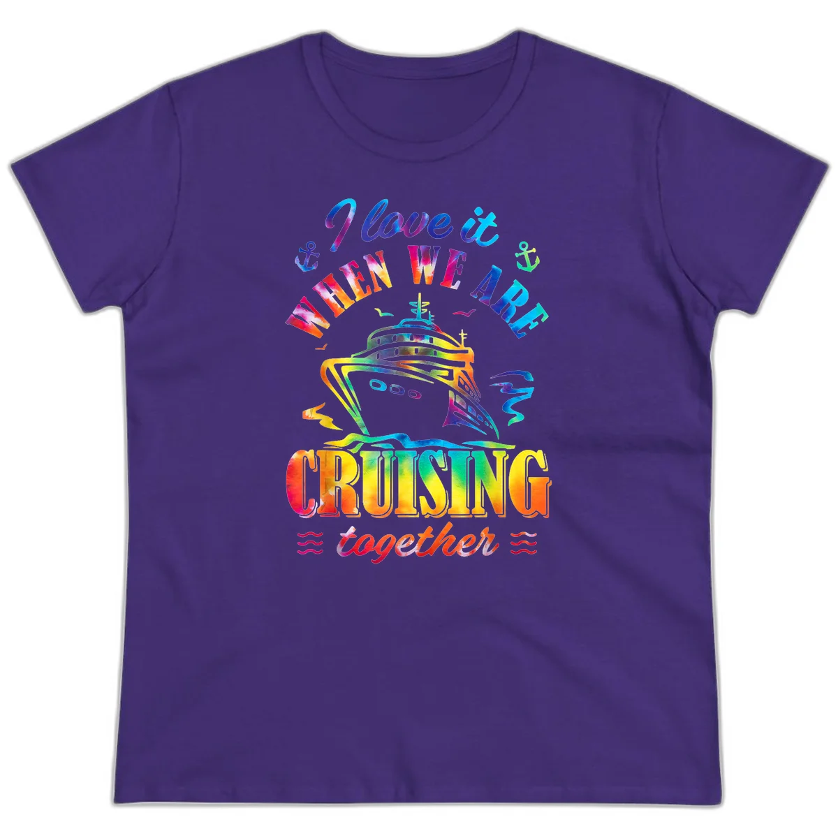 I Love It When We're Cruising Together Ladies Tee in Purple