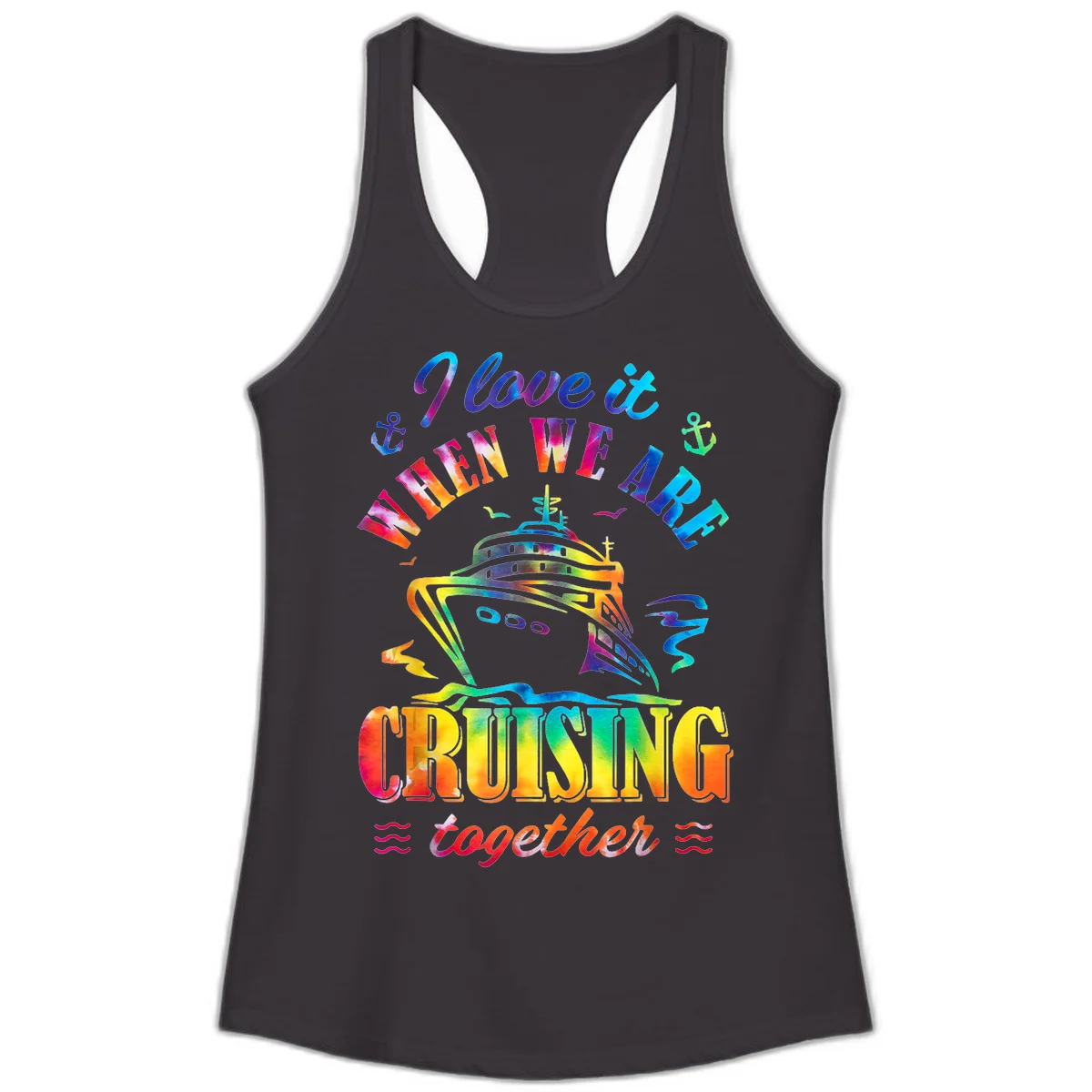 I Love It When We're Cruising Together Ladies Tank in Black