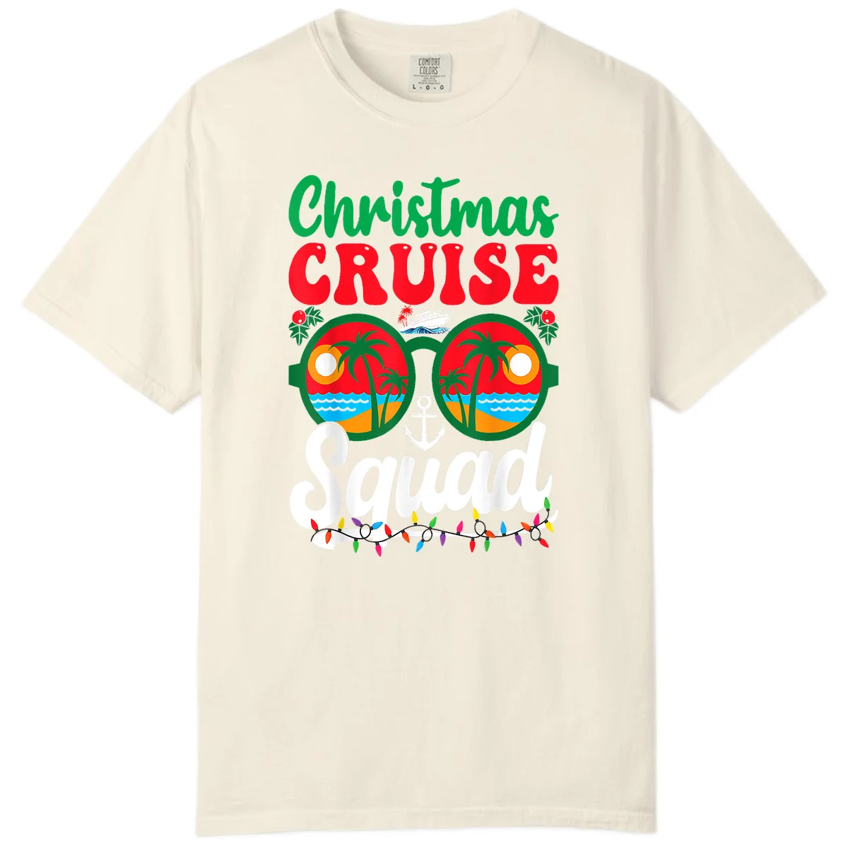 Christmas Cruise Squad Comfort Color Tee in Ivory