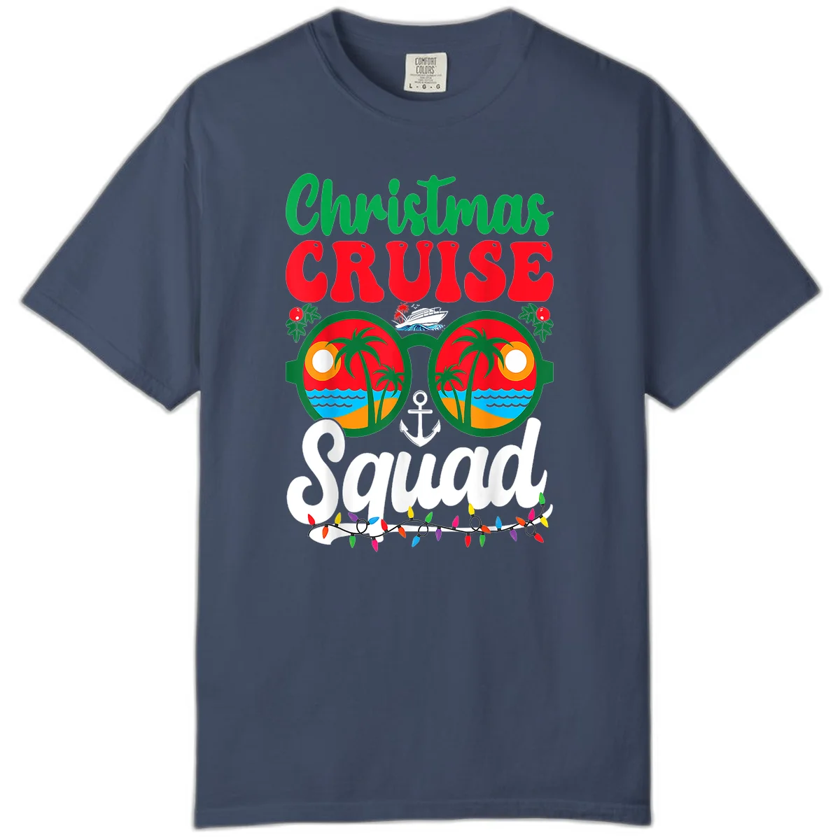 Christmas Cruise Squad Comfort Color Tee in Midnight