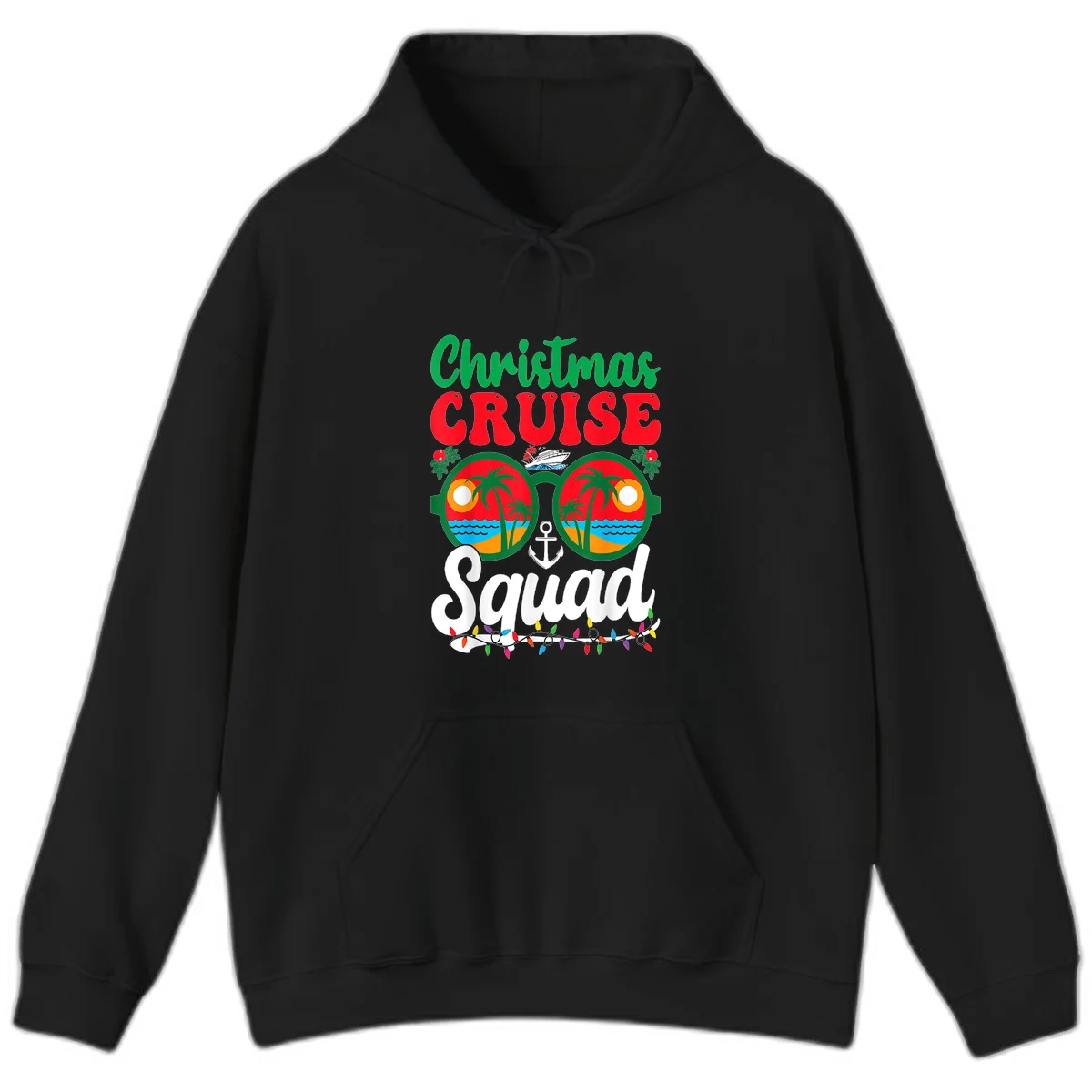 Christmas Cruise Squad Hoodie in Black
