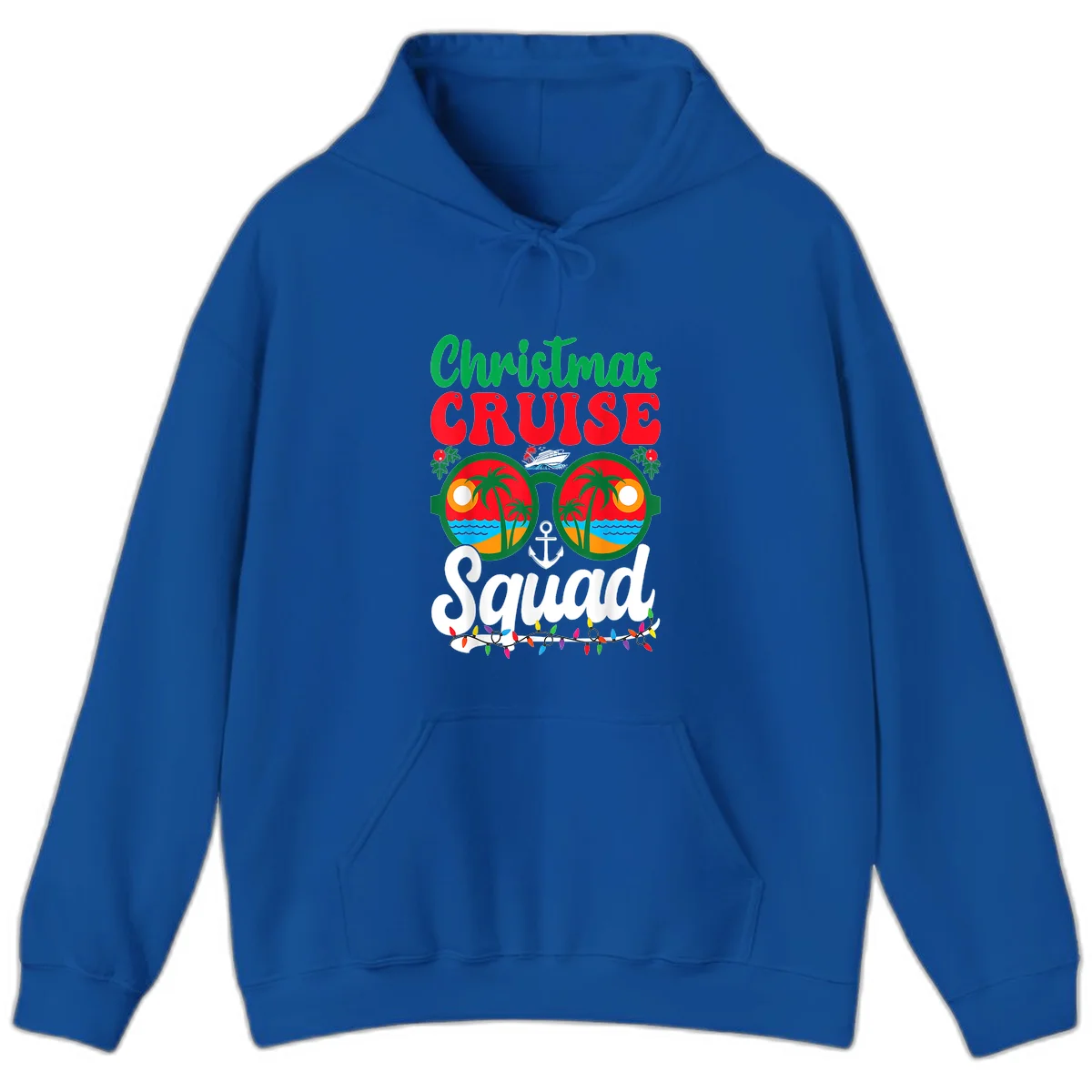 Christmas Cruise Squad Hoodie in Royal