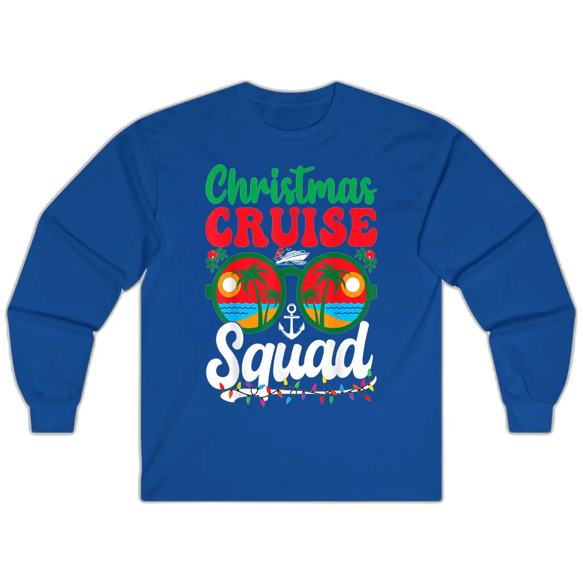 Christmas Cruise Squad Long Sleeve in Royal