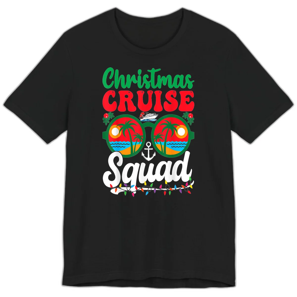Christmas Cruise Squad Premium T-Shirt in Black