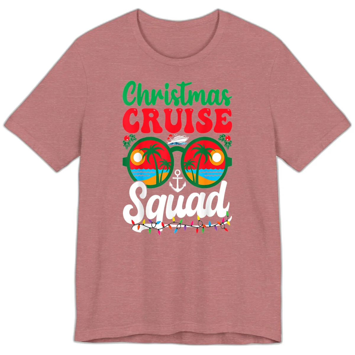 Christmas Cruise Squad Premium T-Shirt in Heather Mauve