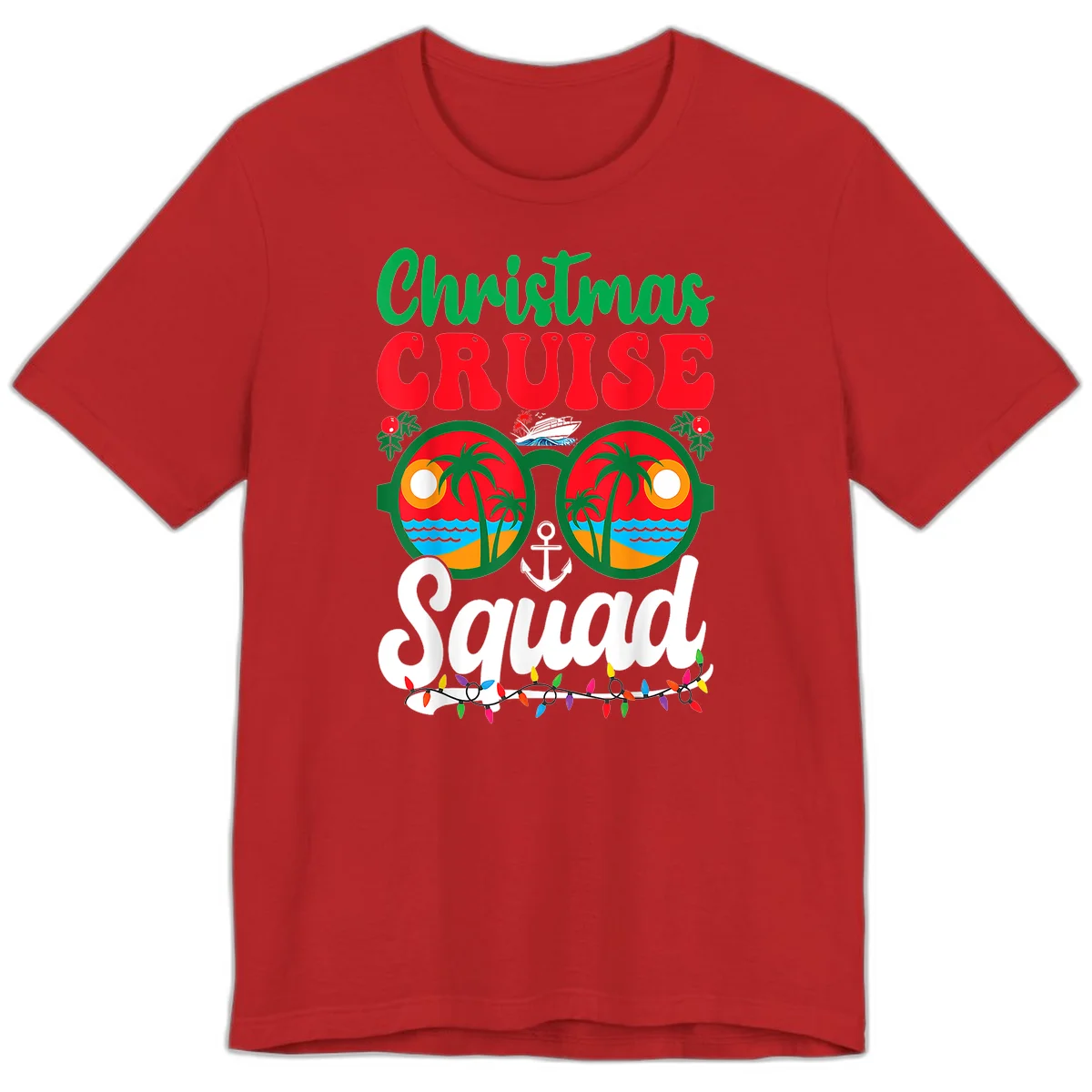 Christmas Cruise Squad Premium T-Shirt in Red
