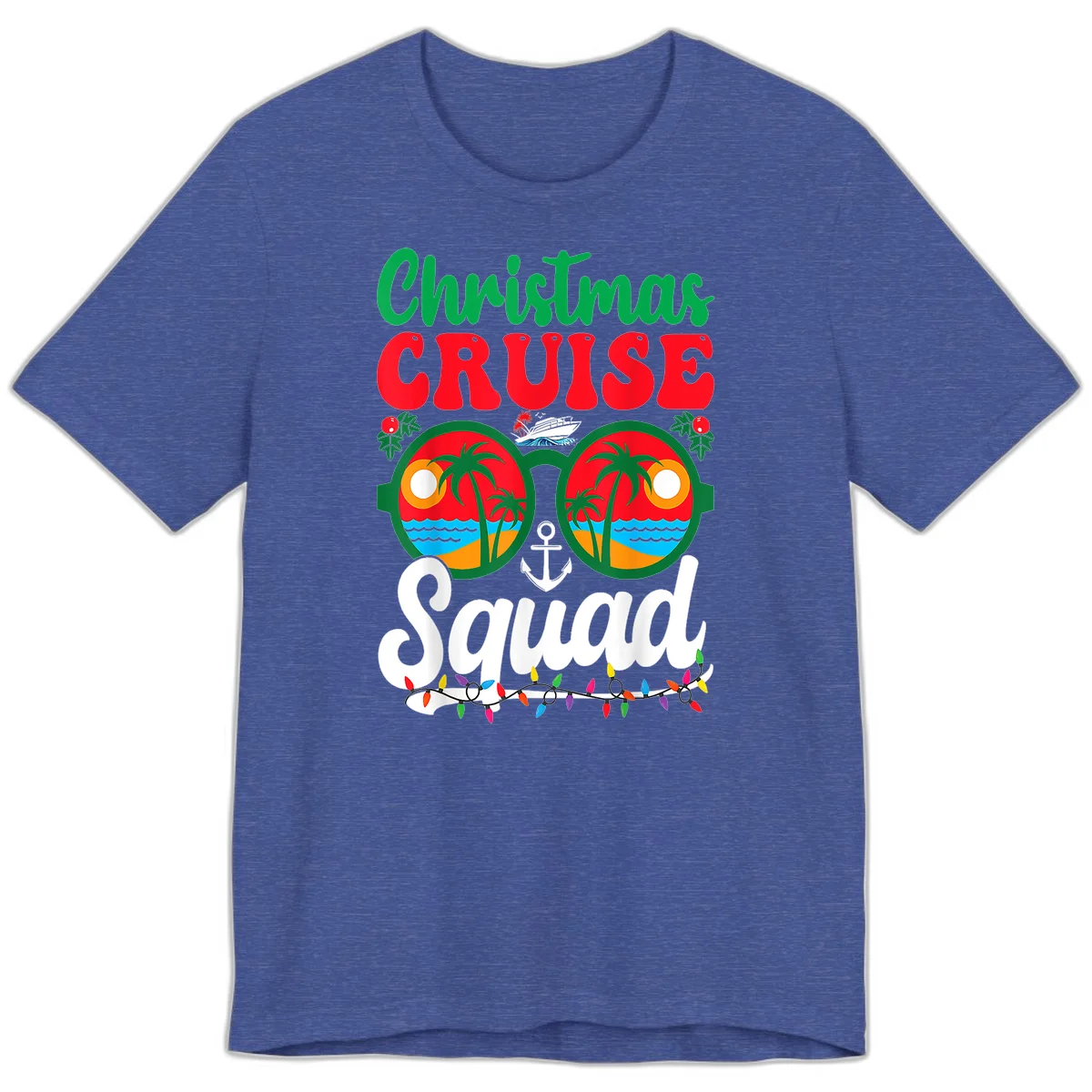 Christmas Cruise Squad Premium T-Shirt in Heather True Royal