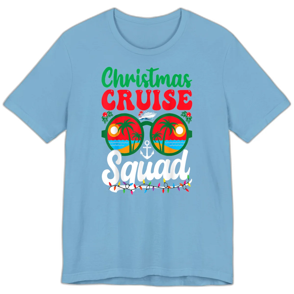 Christmas Cruise Squad Premium T-Shirt in Ocean Blue