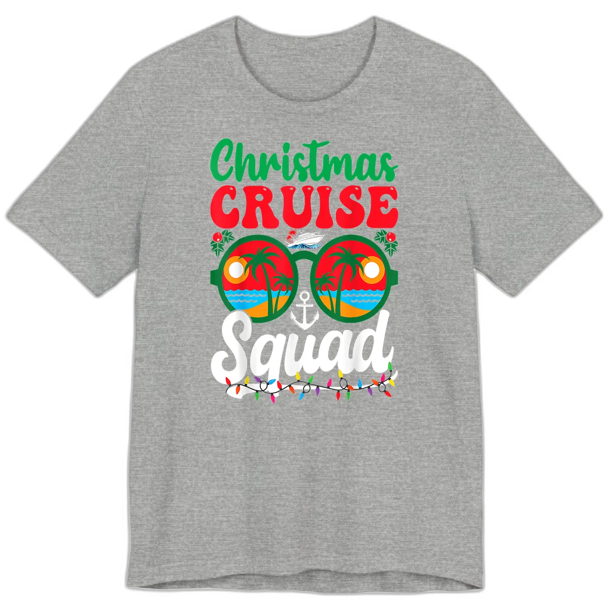 Christmas Cruise Squad Premium T-Shirt in Athletic Heather