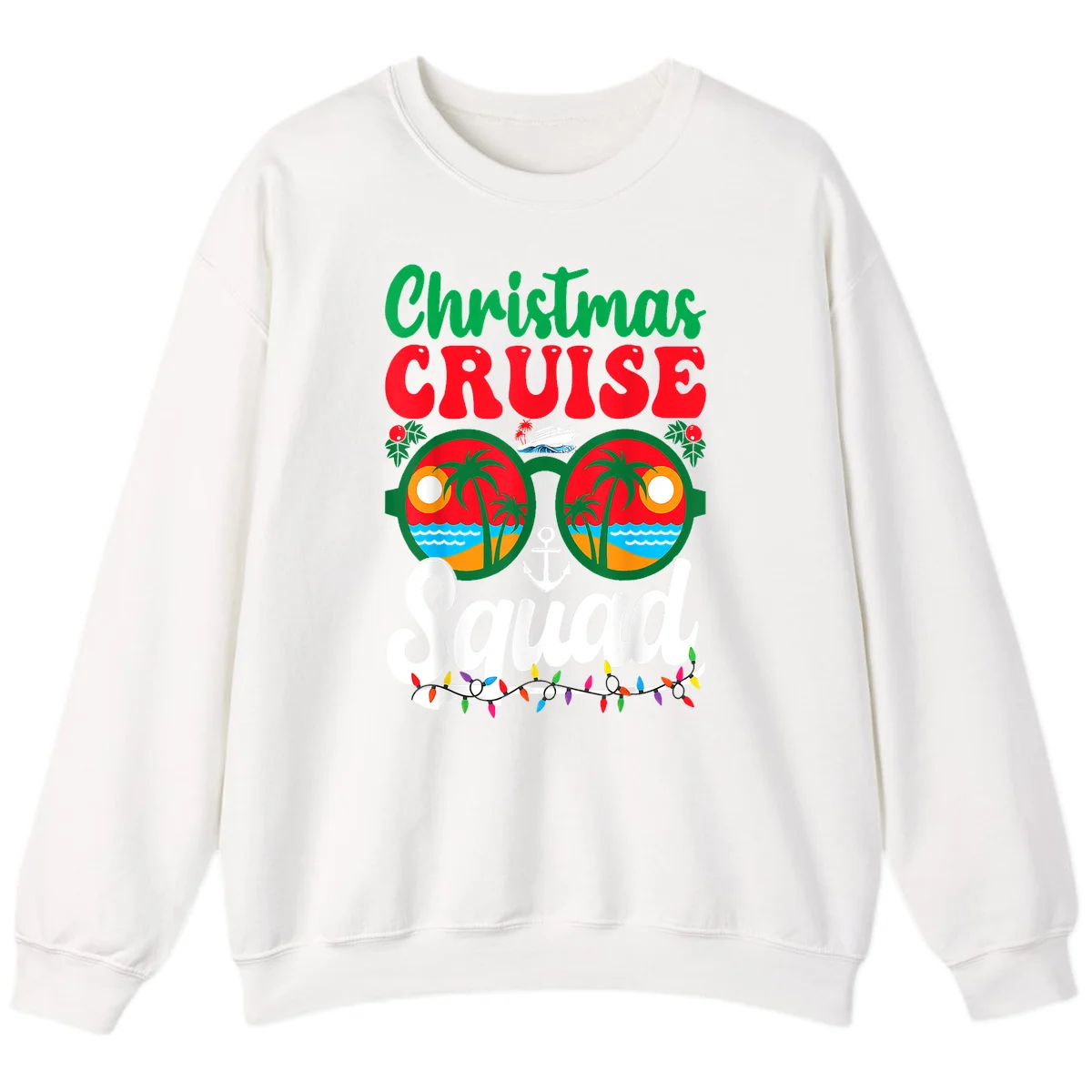 Christmas Cruise Squad Sweatshirt in White