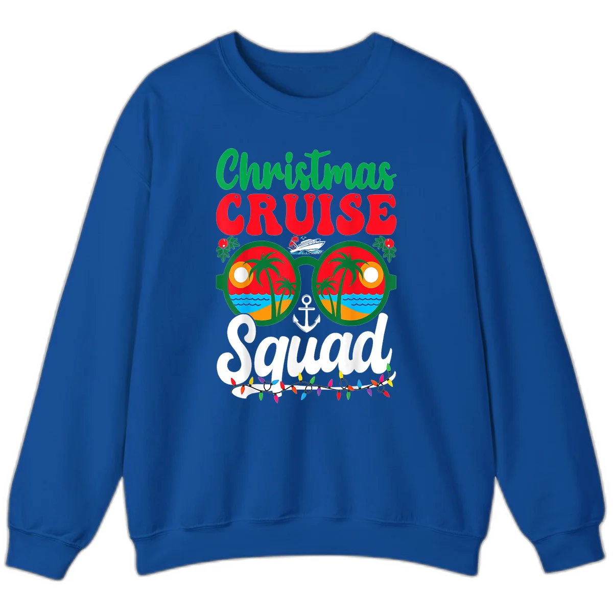 Christmas Cruise Squad Sweatshirt in Royal