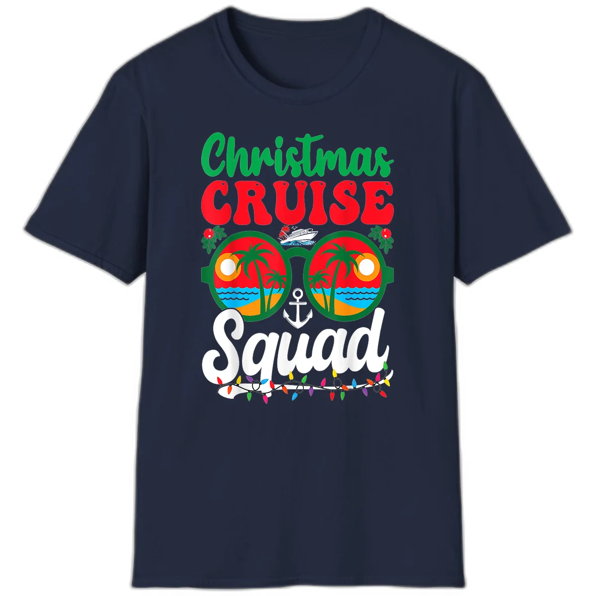 Christmas Cruise Squad T-Shirt in Navy