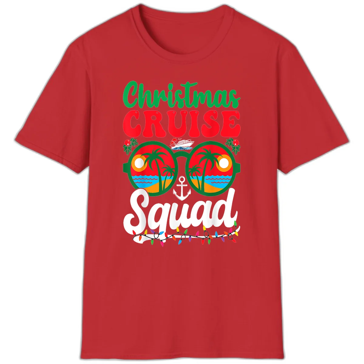 Christmas Cruise Squad T-Shirt in Red