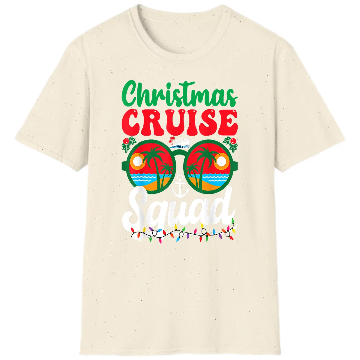 Christmas Cruise Squad T-Shirt in Natural