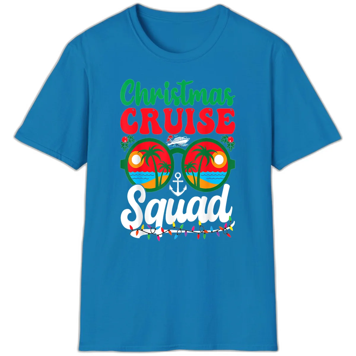 Christmas Cruise Squad T-Shirt in Sapphire
