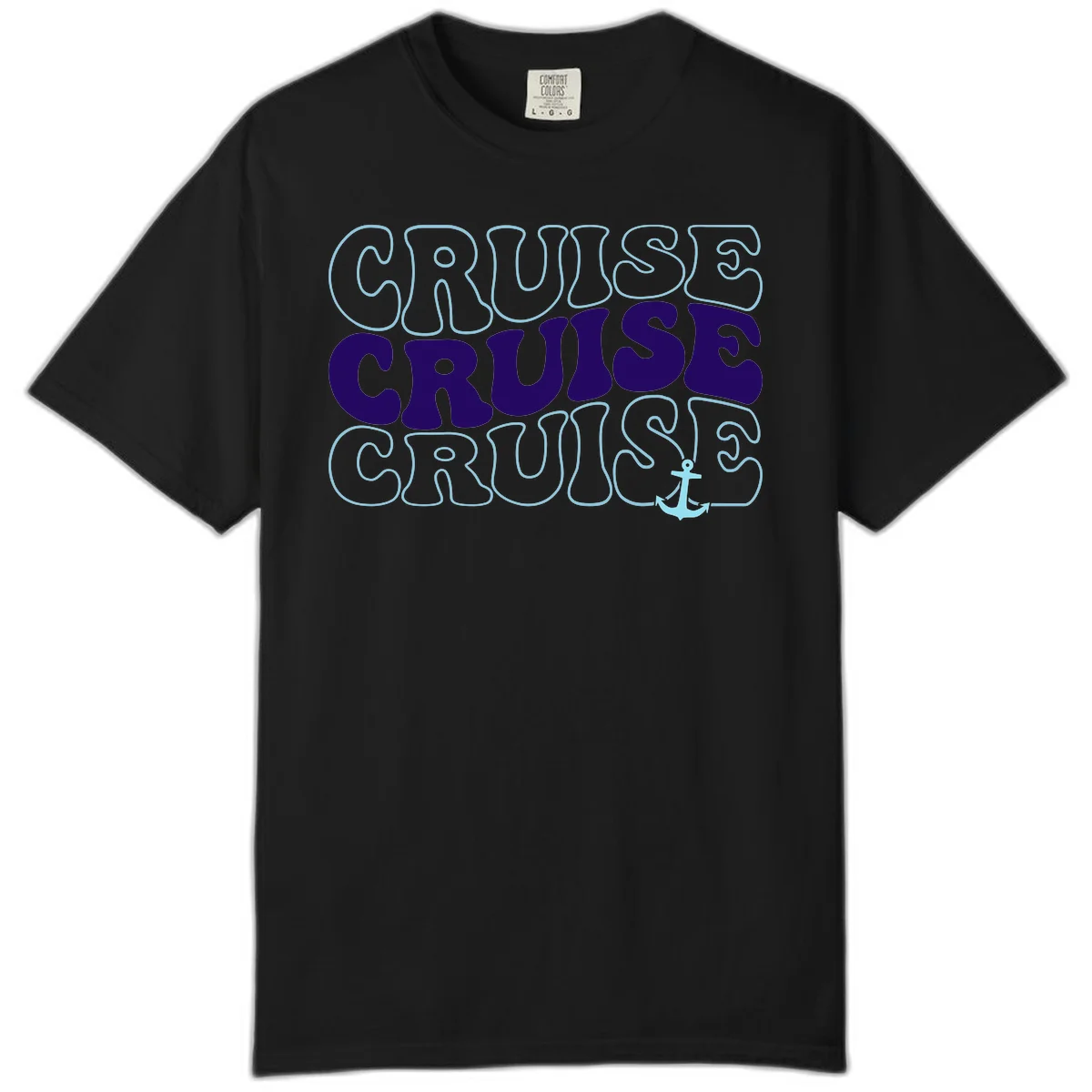 Cruise Cruise Cruise Anchor Design Comfort Color in Black