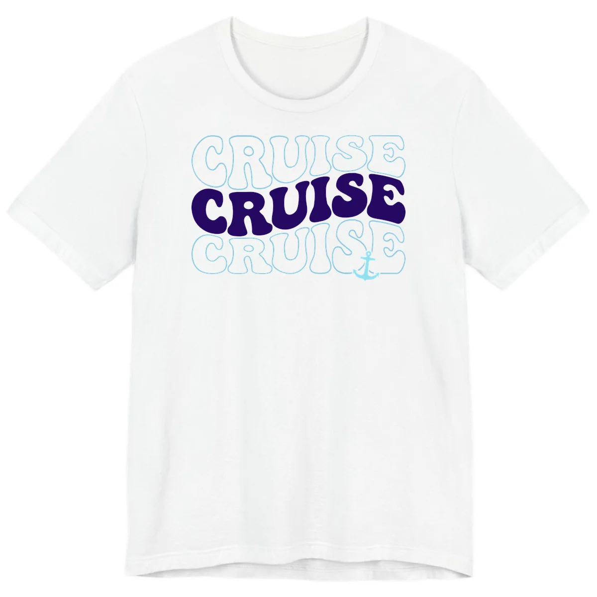 Cruise Cruise Cruise Anchor Design Premium T-Shirt in White