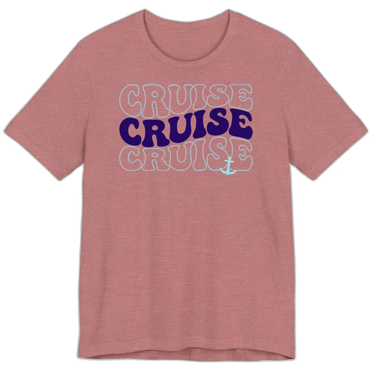 Cruise Cruise Cruise Anchor Design Premium T-Shirt in Heather Mauve