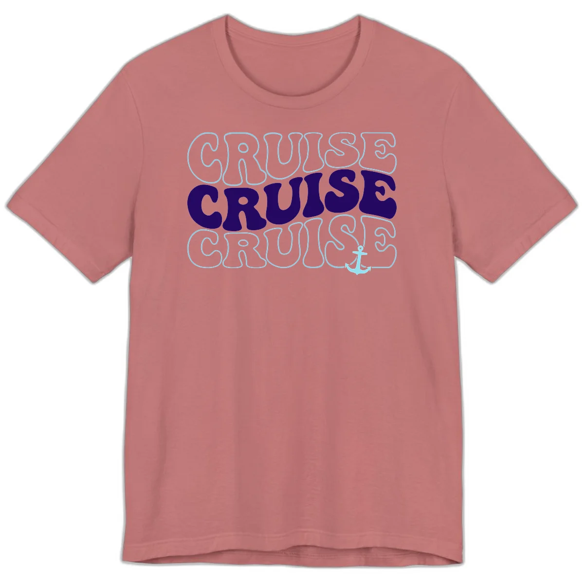 Cruise Cruise Cruise Anchor Design Premium T-Shirt in Mauve