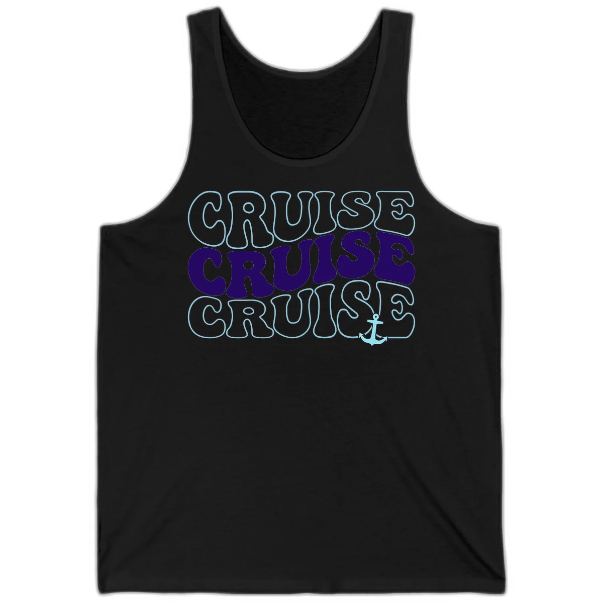 Cruise Cruise Cruise Anchor Design Tank in Black