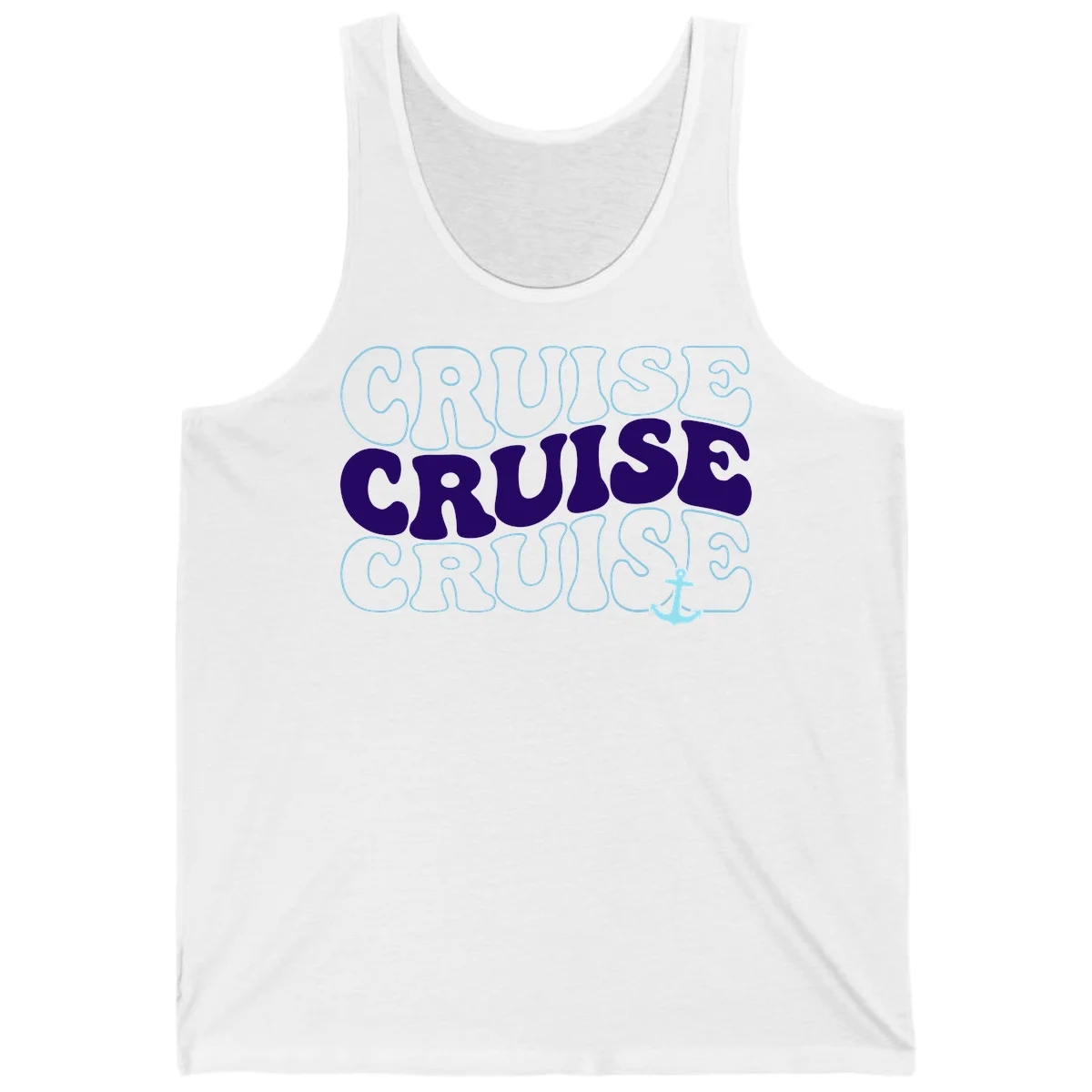 Cruise Cruise Cruise Anchor Design Tank in White