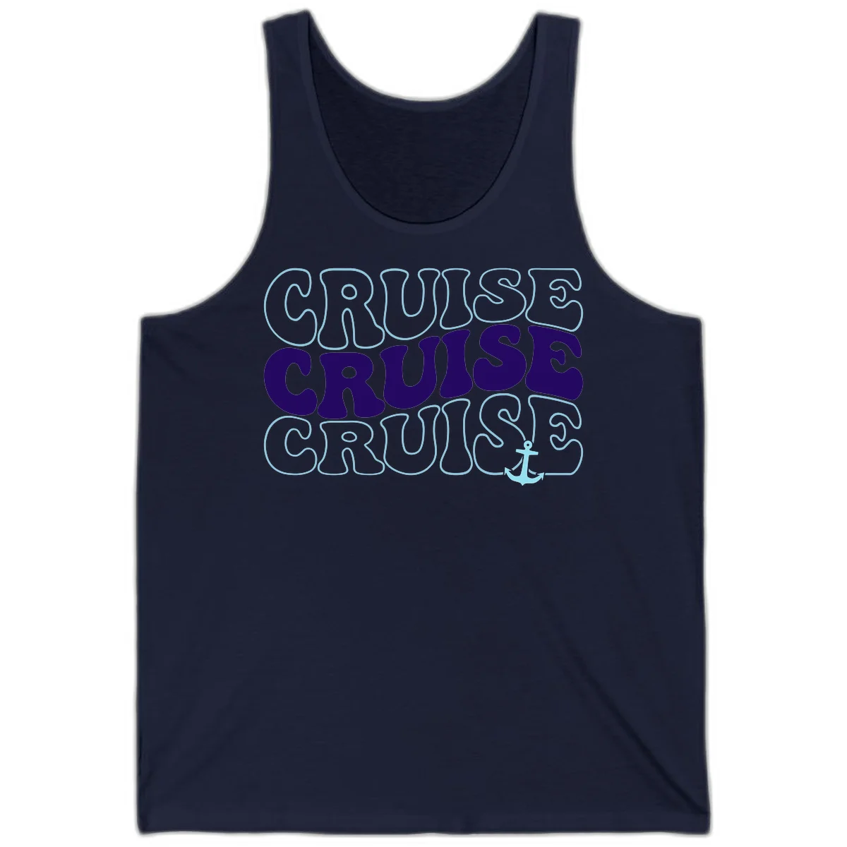 Cruise Cruise Cruise Anchor Design Tank in Navy