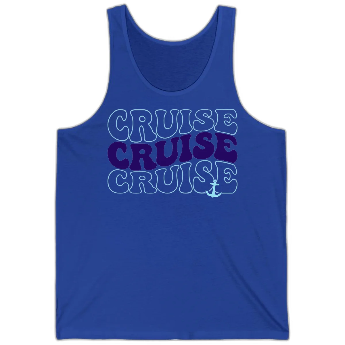 Cruise Cruise Cruise Anchor Design Tank in True Royal