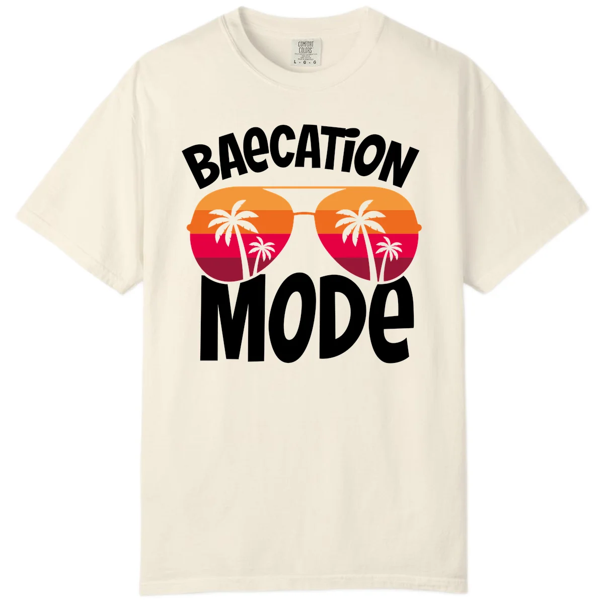 Bagcation Mode Tropical Vibes Comfort Color Shirt in Ivory
