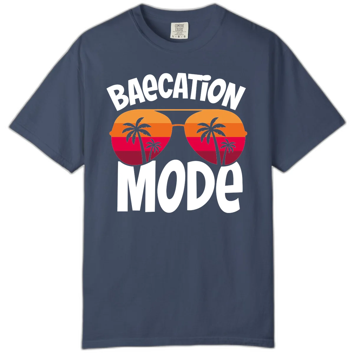 Bagcation Mode Tropical Vibes Comfort Color Shirt in Midnight