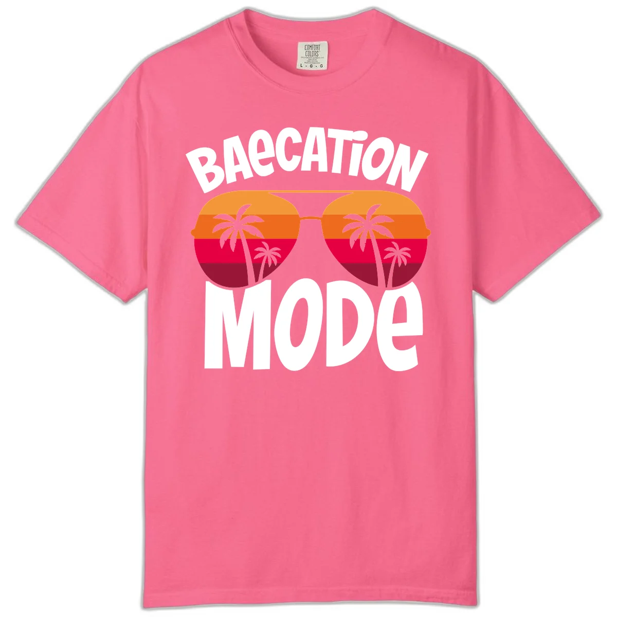 Bagcation Mode Tropical Vibes Comfort Color Shirt in Crunchberry