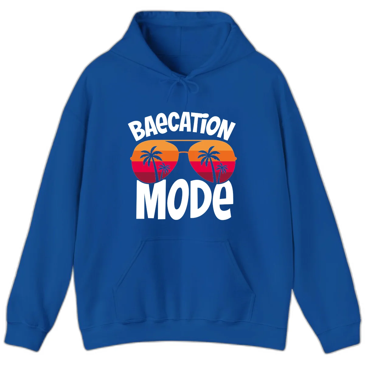 Bagcation Mode Tropical Vibes Hoodie in Royal