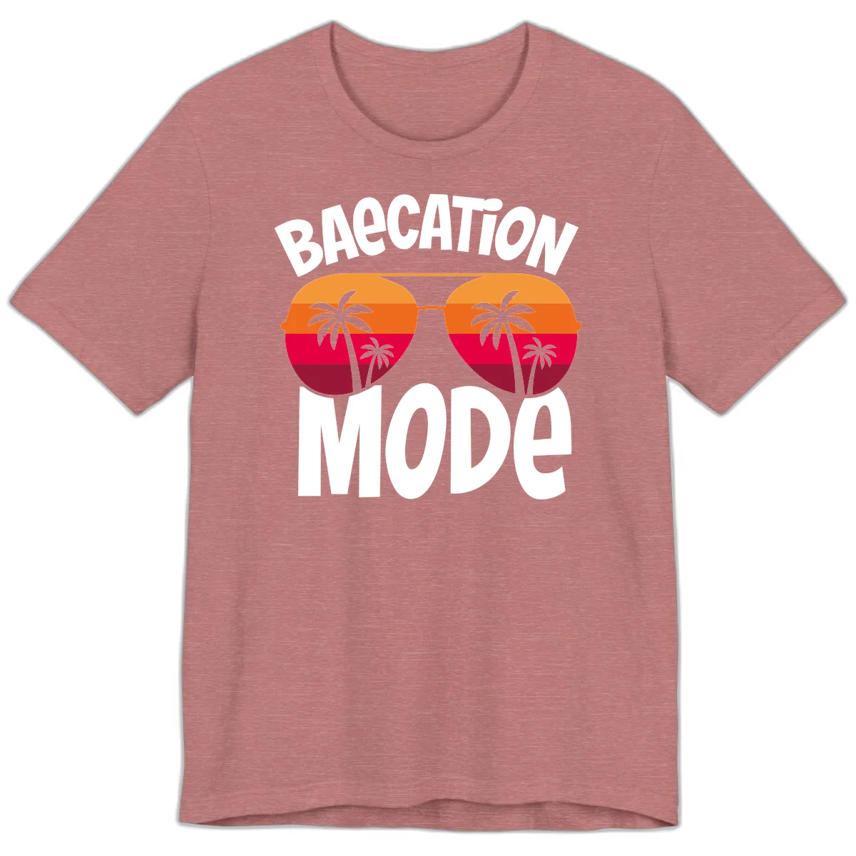 Bagcation Mode Tropical Vibes Premium T-Shirt in Heather Mauve