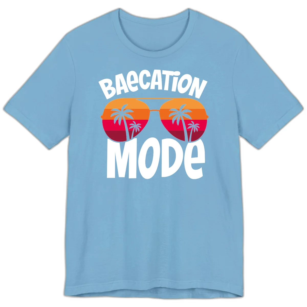 Bagcation Mode Tropical Vibes Premium T-Shirt in Ocean Blue