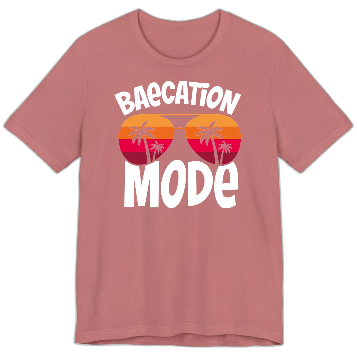 Bagcation Mode Tropical Vibes Premium T-Shirt in Mauve