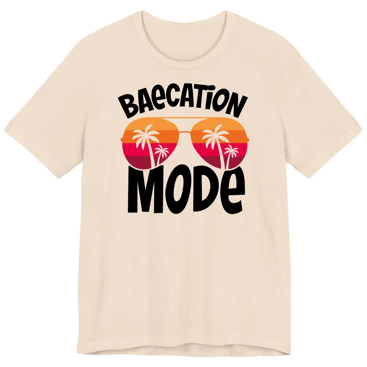 Bagcation Mode Tropical Vibes Premium T-Shirt in Soft Cream